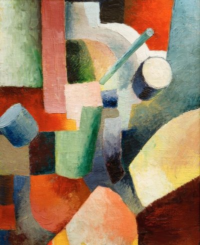 Composición de formas coloridas de August Macke